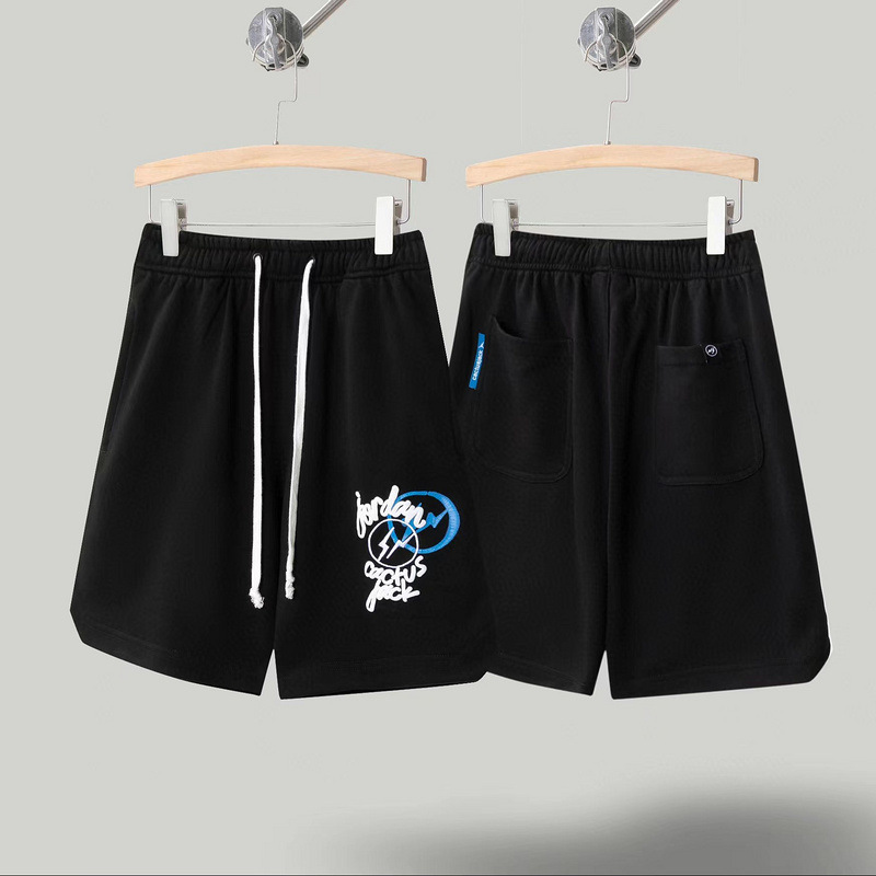 Cross-Border Trendy Brand Travis Scott Collaboration with Hiroshi Fujiwara Lightning Shorts American Retro Loose Street Style Men's Shorts Cross-Border Trendy Brand Travis Scott Collaboration with Hiroshi Fujiwara Lightning Shorts American Retro Loose Street Style Men's Shorts