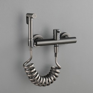 All Copper Cold and Hot Water Washer Set Pressurized Spray Gun Faucet Toilet Hotel Engineering Golden Simple Shower