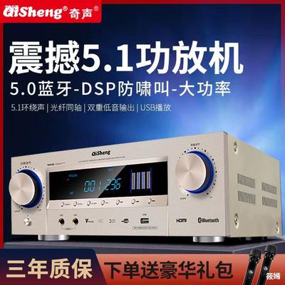 奇声5.1功放机家用专业大功率hifi重低音卡拉OK家庭影院放大器|ru