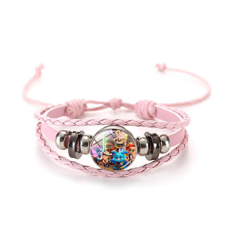 Foreign Trade Animation Star Wars: the Adventures of Young Jedi 3 Bracelet Braided Pink Bracelet Hand Jewelry Wholesale