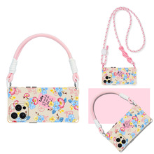 烂漫樱花新款苹果15promax手机壳14适用IP13四角开孔挂绳小米华为