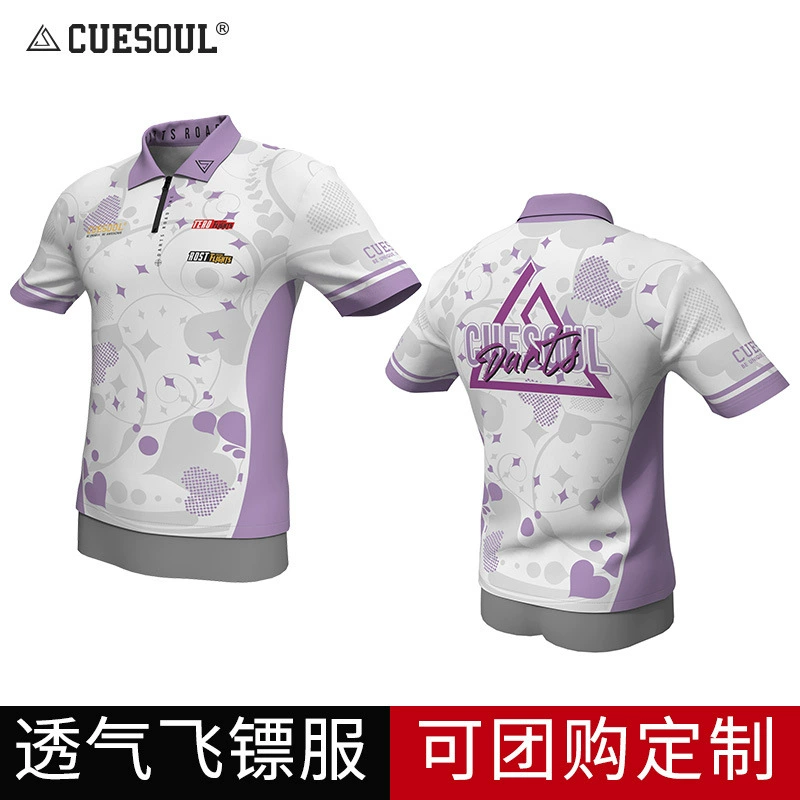 Поло CUESOUL командное для дартса — короткий рукав, дышащее, размеры S–6XL