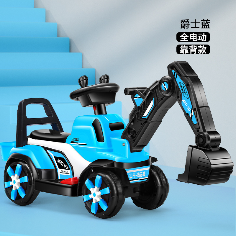 Excavadora coche de ingeniería de juguetes para niños 1 - 5 años de edad puede montar excavadora eléctrica coche eléctrico