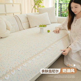 简约风沙发垫2026新款四季通用直排简约防滑盖布防猫抓批发坐垫子