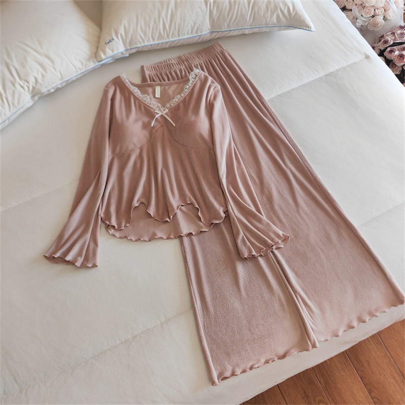 8648#(가슴 패드 포함) 슈트 누드 핑크 아일랜드 벨벳