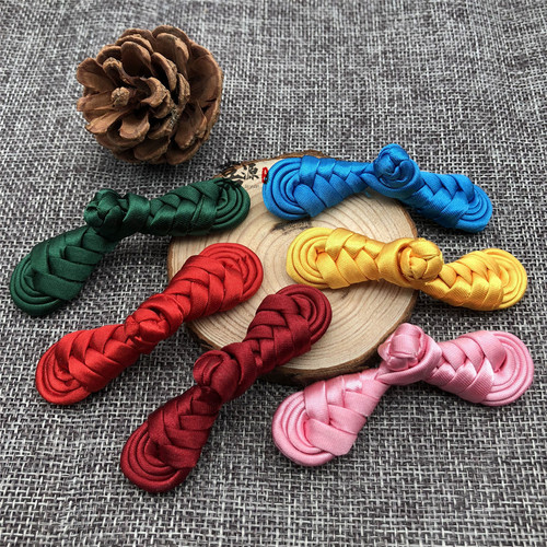 Solid fabric pipa buckle, satin plum blossom disc button, material for children's disc buttons, cheongsam buttons, ethnic-style buttons, Tang suit buttons