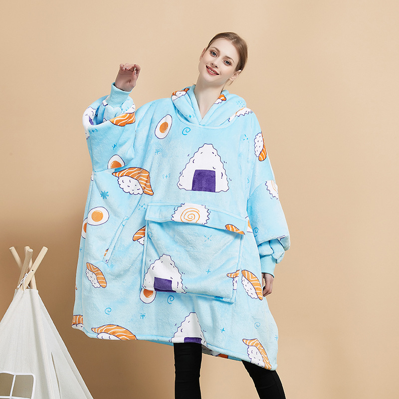 Pigiama da donna taglie forti con cappuccio_voghion.com