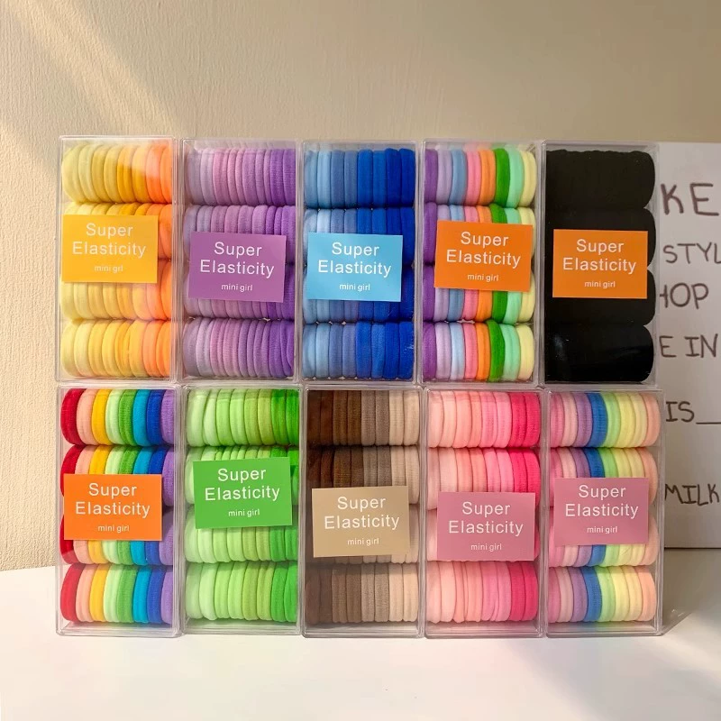 Детские радужные кольца для волос не повредили волосы