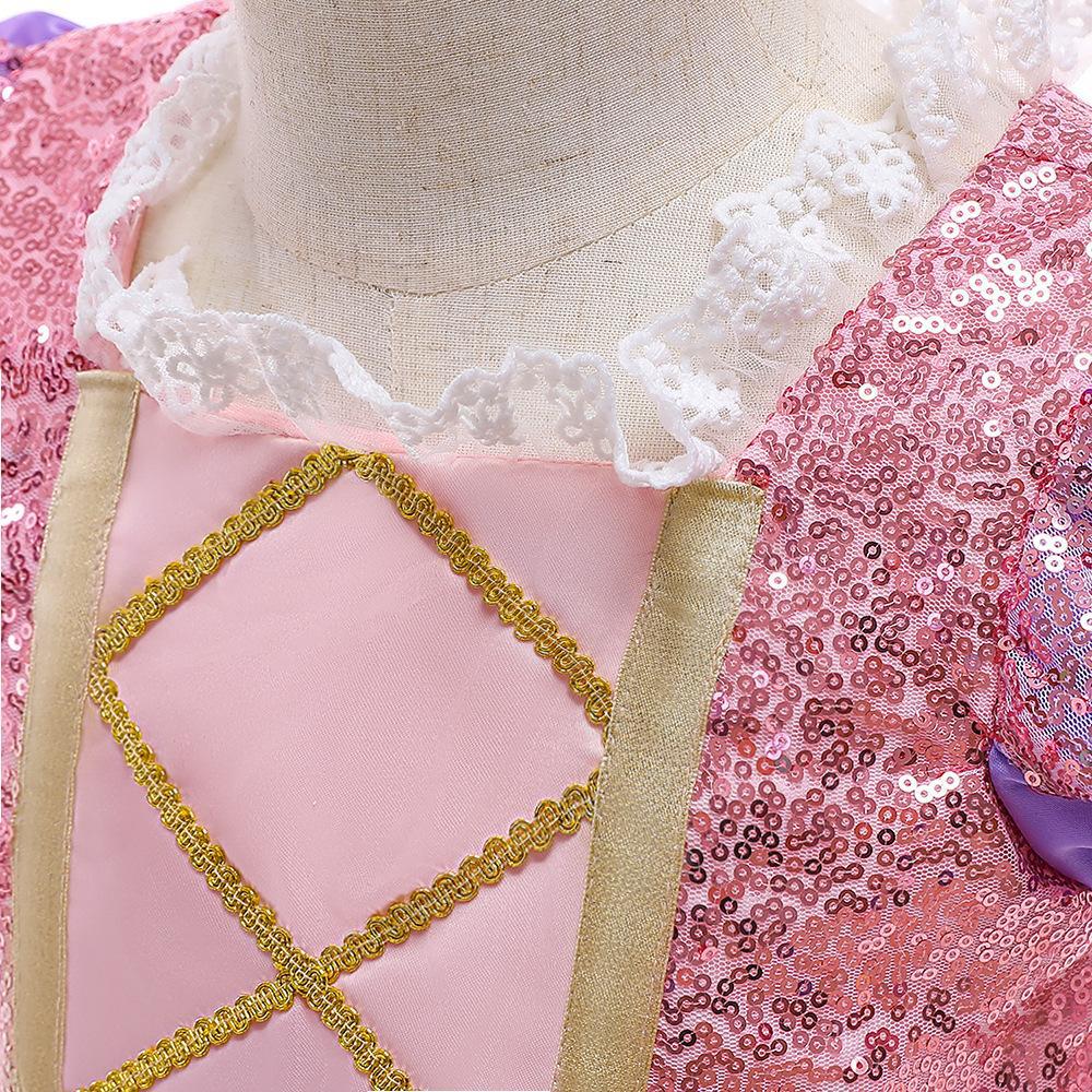 Wansheng cos europeo y americano de los niños de la belleza para dormir vestido de hilo hinchado ailuo vestido de princesa Festival rendimiento vestido de las niñas