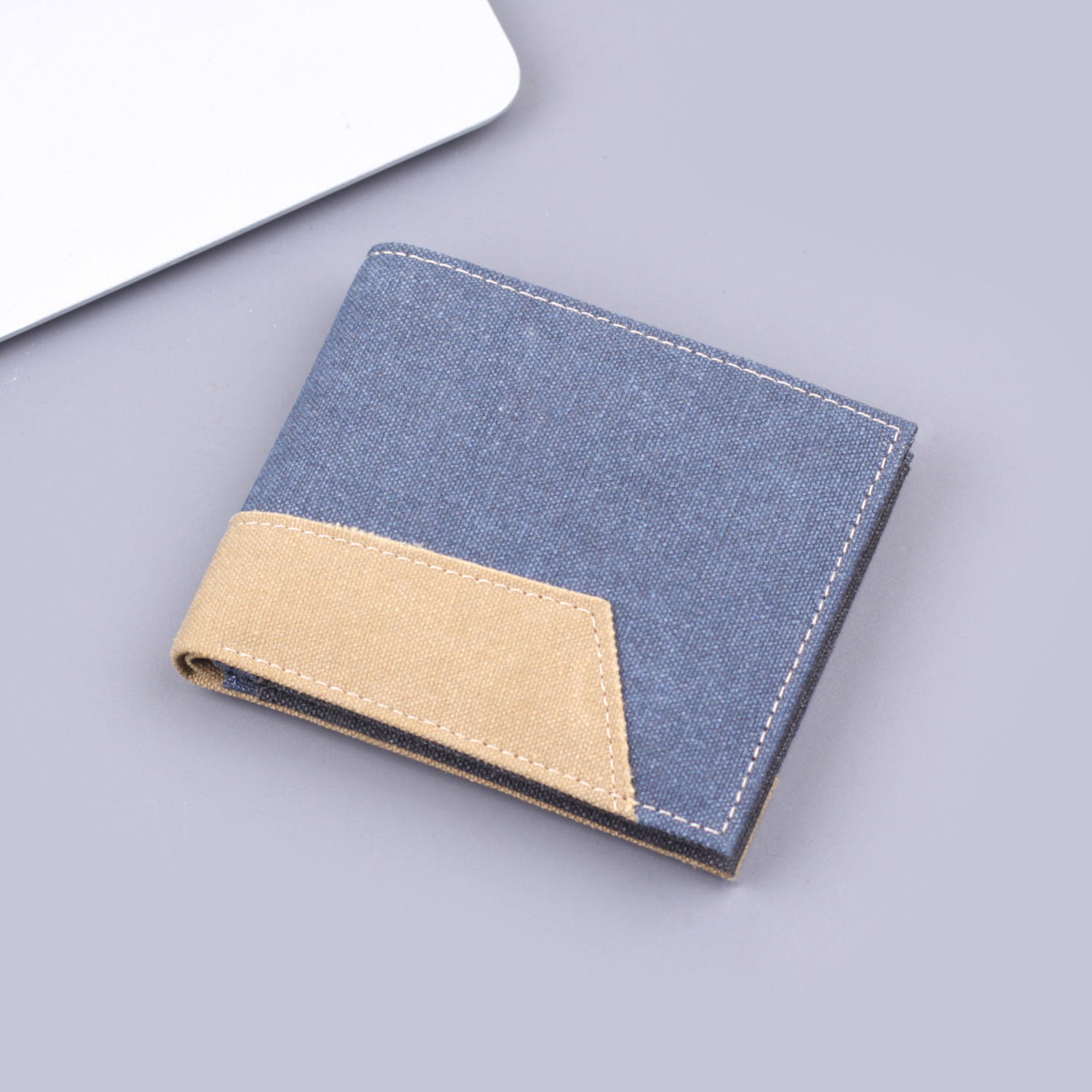 Canvas cartera corta para hombres cartera de tarjetas en una cartera de hombre cartera de jeans cartera transfronteriza