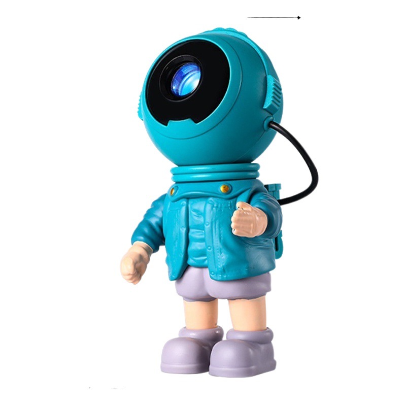 Lámpara proyectora creativa de astronauta con cielo estrellado, luz nocturna decorativa de ambiente