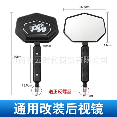 Motorcycle rearview mirror Panoramic Rearview Mirror Auxiliary Mirror - pair-of-rearview-mirrors-transparent