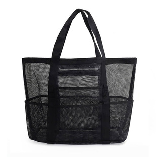 Large-Capacity Multi-Color Beach Bag Mesh Storage Bag Shoulder Tote Travel Bag Large Mesh Beach Bag Lightweight