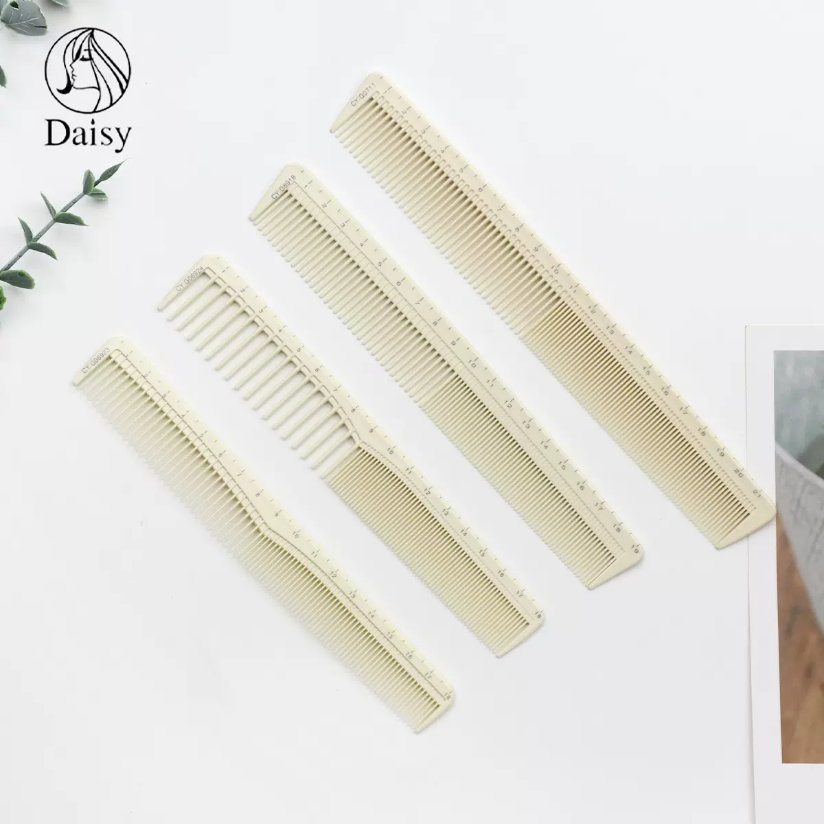 男士刻度梳加宽理发推发梳子专业剪发刻度标尺梳发型师男平头发梳