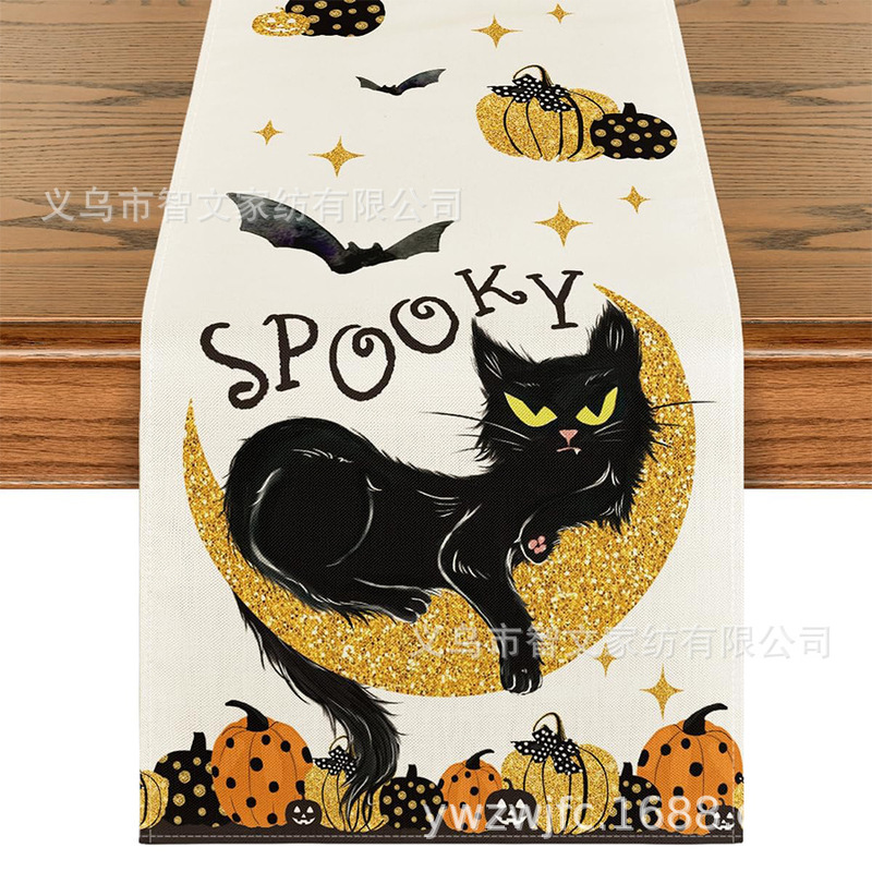 アマゾンの新型秋のテーブル旗ハロウィーンテーブル旗幽霊カボチャテーブル旗装飾メーカー直販|undefined