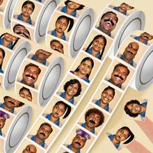 1000贴新款印度人头像卷卷贴趣味印度头像同桌整蛊互贴猎奇贴画