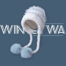 冬季保暖毛绒绒针织帽子女冬天东北旅游拍照出片套头帽百搭毛线帽