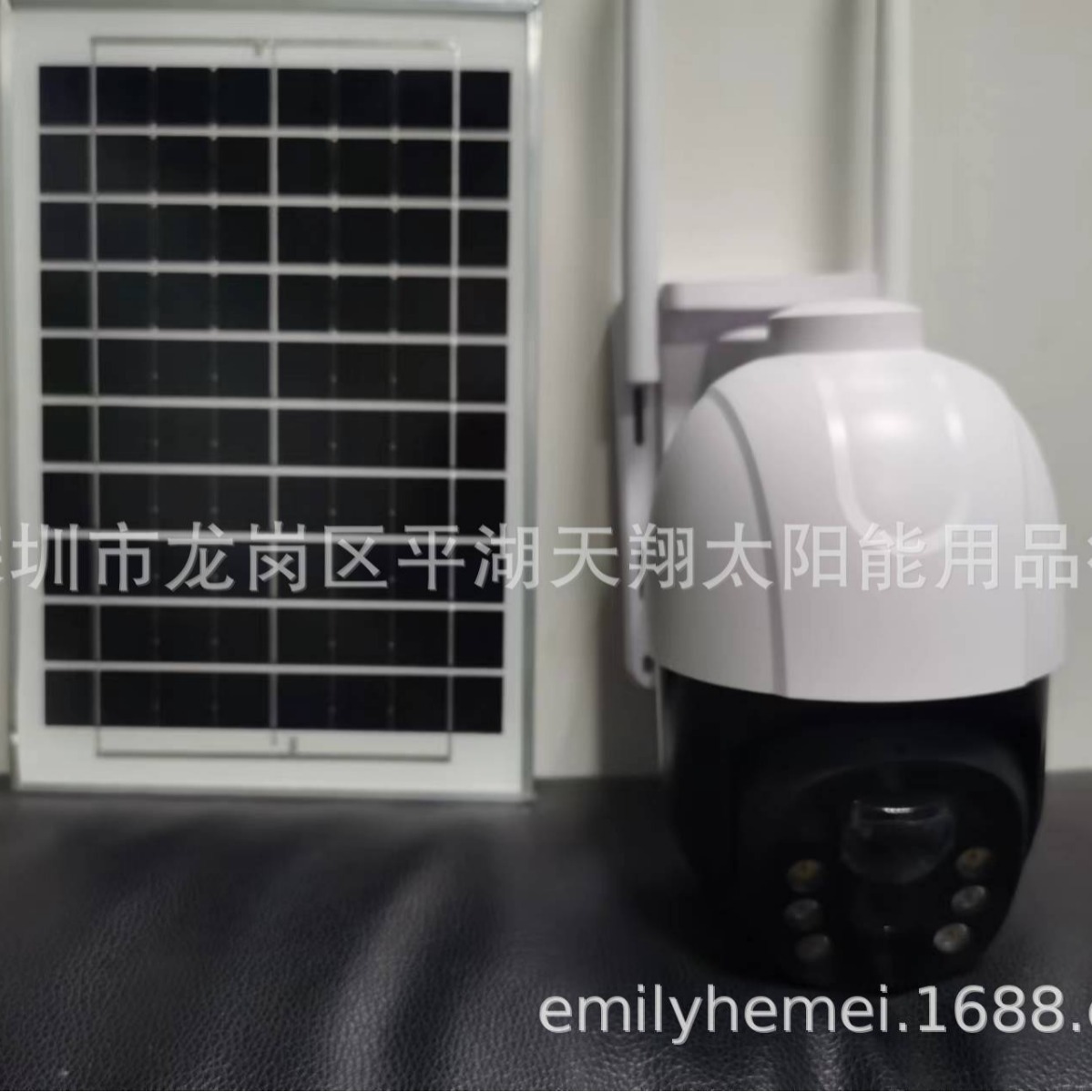 2024新款视频屏幕WiFi/4G太阳能闭路电视安全IP摄像机，带智能声