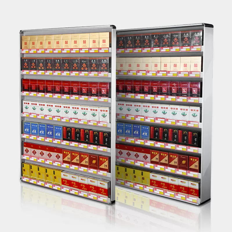 带标签卡槽烟架展示架超市挂墙架子便利店香烟壁挂式烟草同款货架