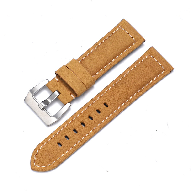 Aplicable iwatch correa de cuero genuino Apple correa de reloj applewatch8 Huawei GT3 Samsung S1 Pena Mar