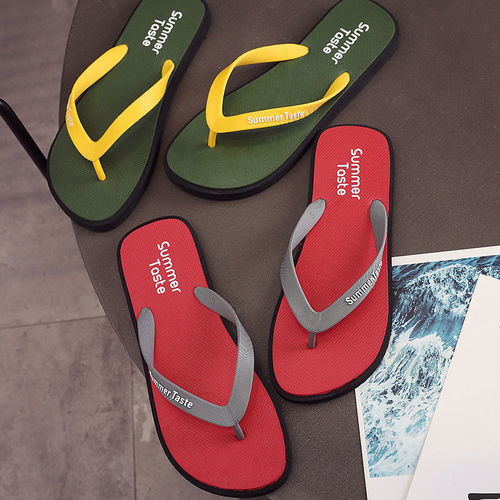 Summer thong sandals wholesale beach trend soft bottom  new outdoor wear flip flops thong sandals men's 