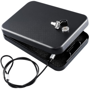 IK010 Large Convenient Key Style Pistol Box Travel Car Home Anti-theft Wire Rope Can Be Fixed and Installed