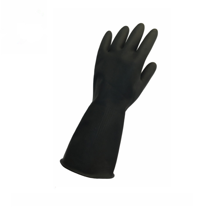Negro industrial carne tendón guantes de látex Protección Laboral hogar industrial cocina Limpieza de goma engrosada impermeable durable