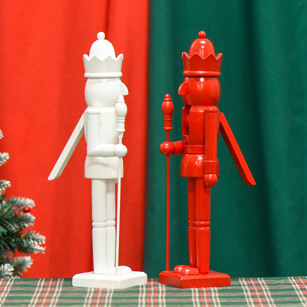 Creativo Amazon nuevo producto 2024 spot 38cm color sólido cascanueces decoración de ambiente navideño regalo regalo