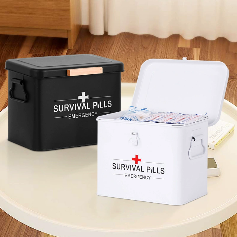 Трансграничный источник заводской бытовой аптечка многослойный металлический ящик для хранения Портативный железный ящик без установки флип