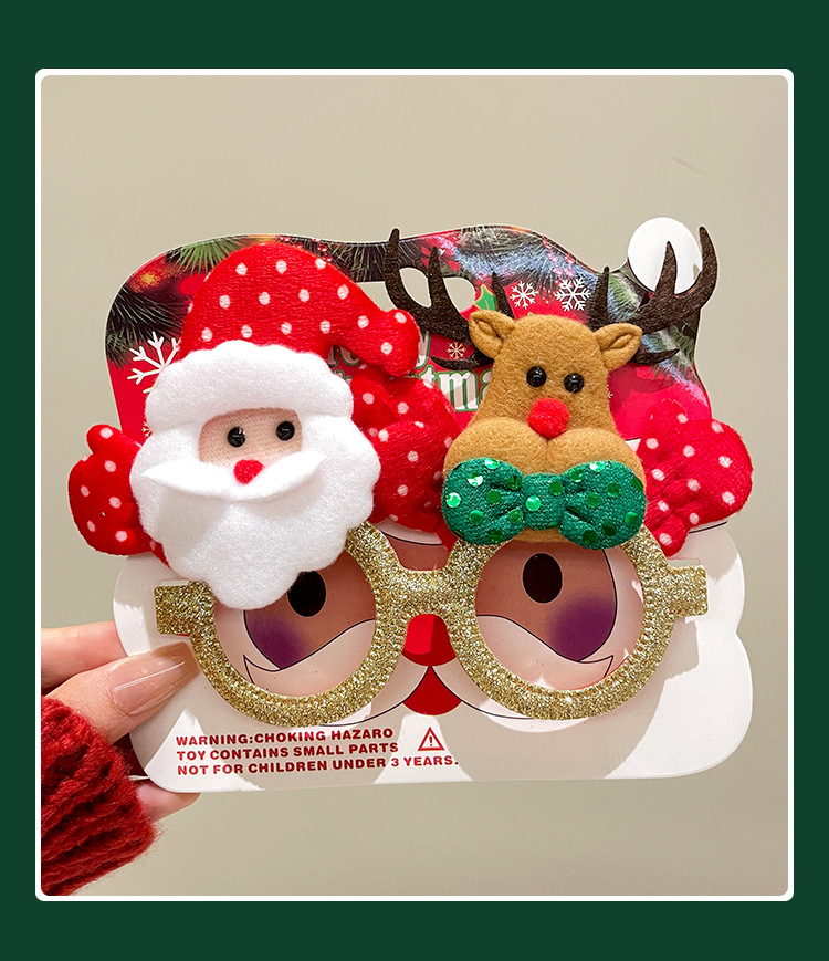 Christmas Cartoon Style Cute Christmas Christmas Tree Santa Claus Elk Plastic Party Carnival Costume Props display picture 2