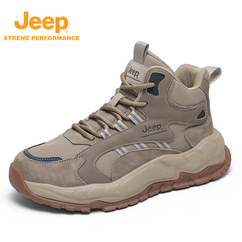 Jeep/Jeep Autumn and Winter New Men's Shoes Fashionable Shock-Absorbing Casual Shoes Dad Shoes Non-Slip Hiking Shoes Hiking Shoes