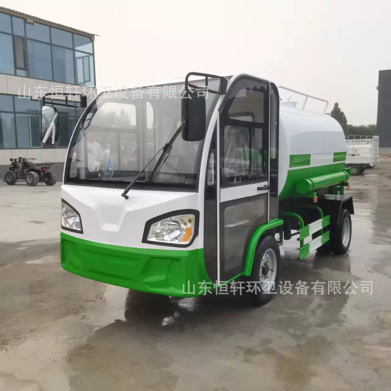 新能源四轮洒水车电动路面喷洒车园林绿化除尘雾炮高压清洗车