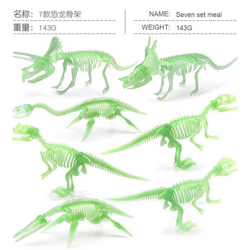 Nueva excavación arqueológica fósil de dinosaurio esqueleto luminoso esqueleto fluorescente clásico Tyrannosaurus Dragon exportación