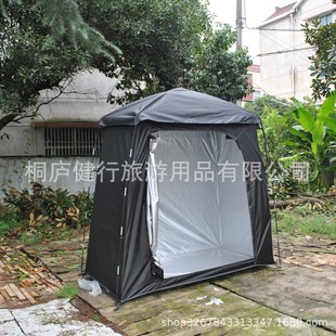 Spot authentic widened Black outdoor cycling tent, storage room tent, can put 3 Bicycles