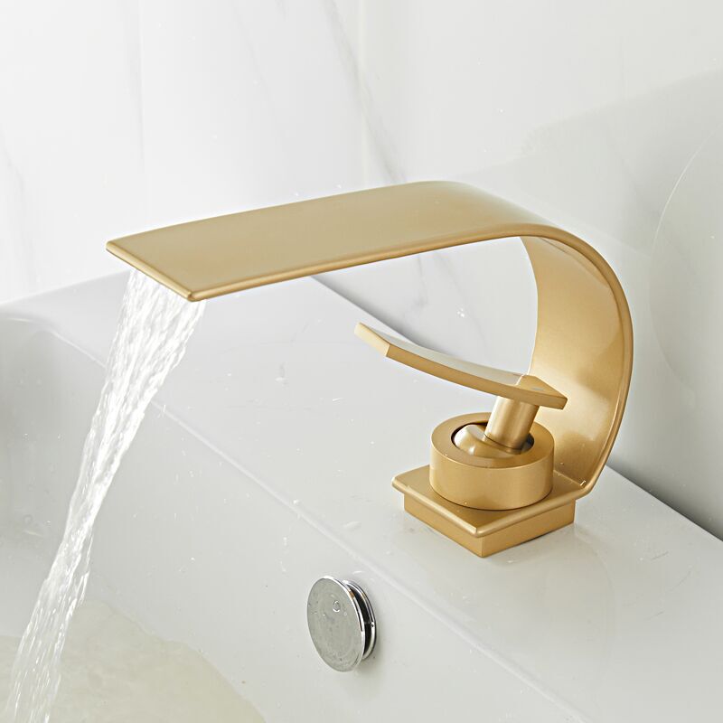 Waterfall C Bend Moon Bend Hot and Cold Faucet Wash Basin Creative Bathroom Toilet Wash Basin Household Dragon