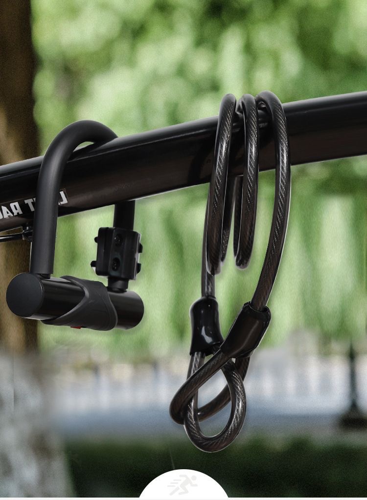 Mountain Bike Lock Anti-Theft Portable Lock Motorcycle Electric Vehicle Battery Vehicle Bicycle Thick Steel Cable Rope