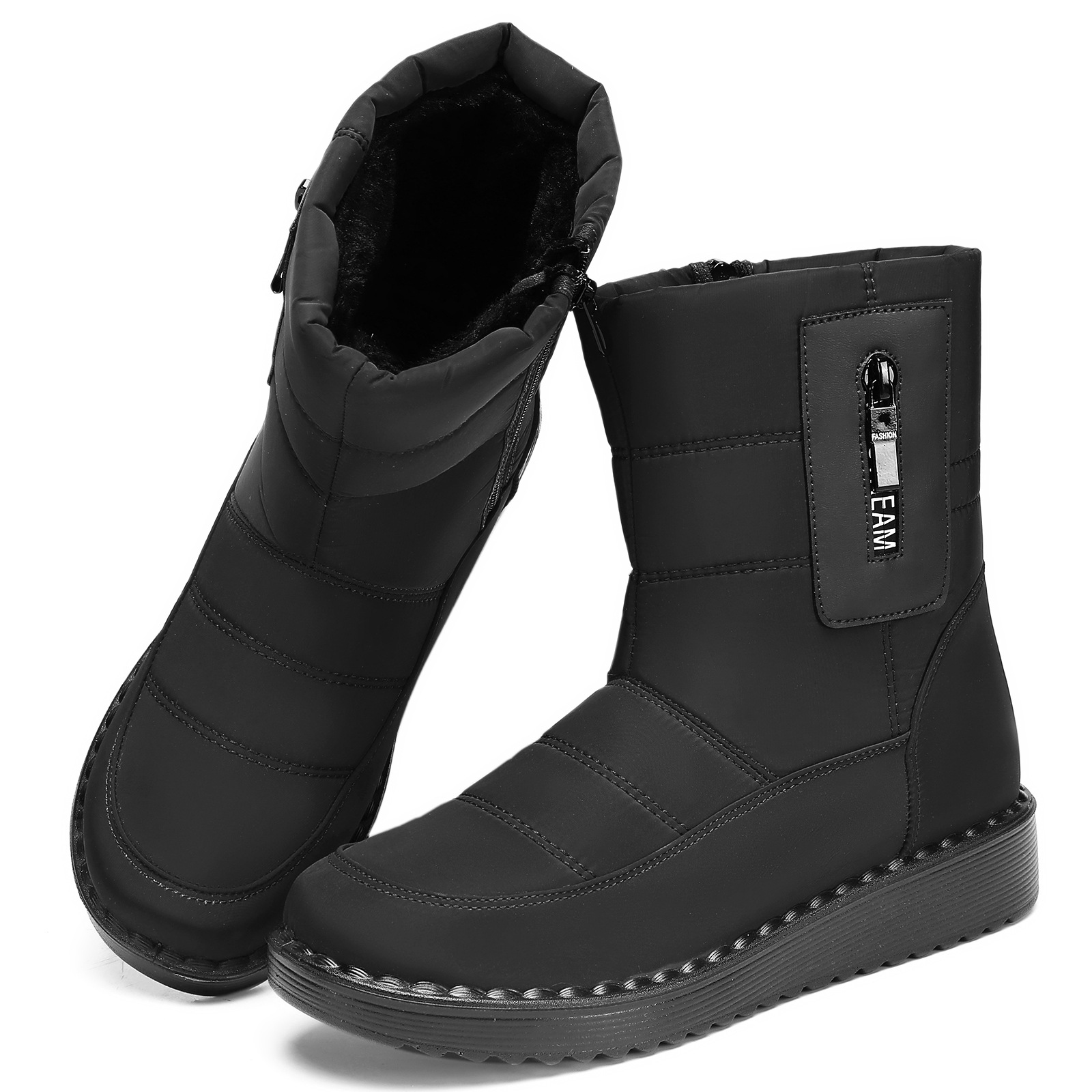 Zapatos de algodón de invierno de mujeres transfronterizas botas de poliuretano botas de lana gruesas botas de nieve calientes al aire libre