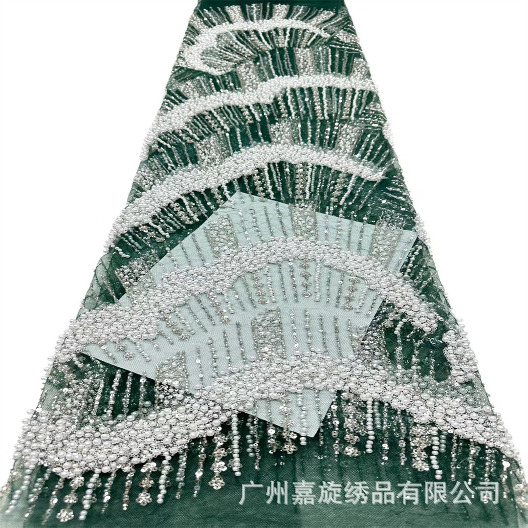 Fabricación pesada francesa tamaño de bolsas de ficha flor sequinado vestido de boda vestido de mujer cheongsam de moda encaje bordado brace image 5
