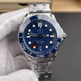 VS海马300蓝V4版42mm8800机械陶瓷圈商务男士钢带夜光手表碟飞星