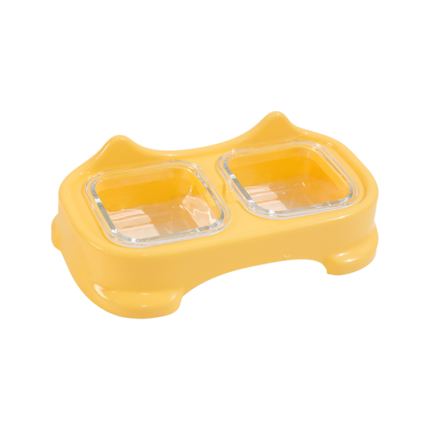 Z Pet Cat Bowl Pipitao Caja original Cubriendo la cara Gato Vidrio Tazón doble Tazón Comida para gatos Suministros para gatos Comida y agua