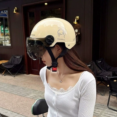 Motosiklet kaskı (dəbilqə) for men, cute adult half helmet
