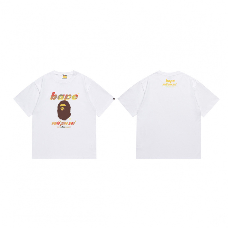 Bape Check World Gone Mad Tee White