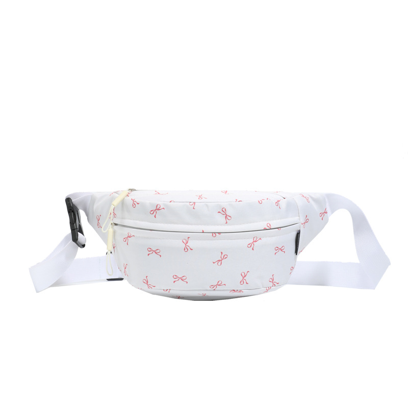 Pequeño fresco lindo bolso de pecho de arco impresión extranjera mochila de bebé 2025 comercio exterior transfronterizo bolso de cintura de niños