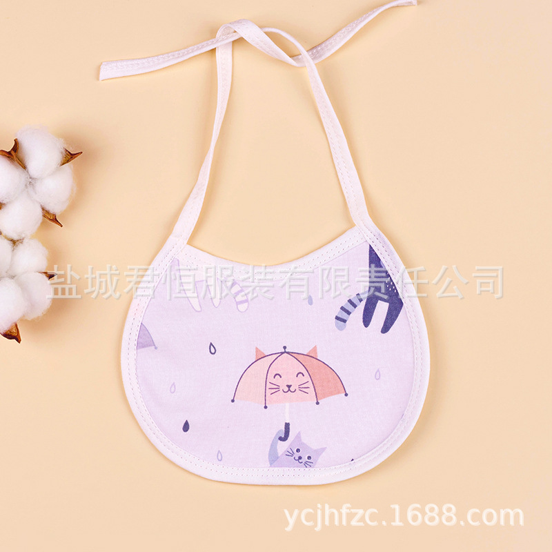 Bebé con cordones a prueba de agua babero recién nacido suministros bebé con cordones bebé babero de algodón