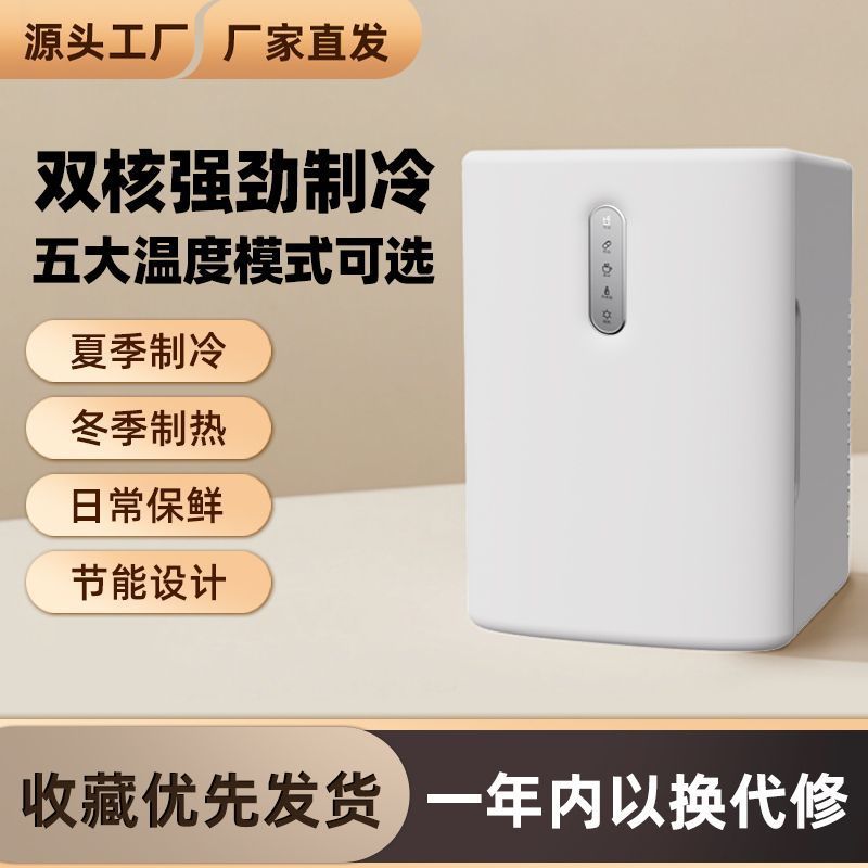 12L车载迷你小冰箱12v车家两用小型冷藏化妆品母乳宿舍电子冷暖箱