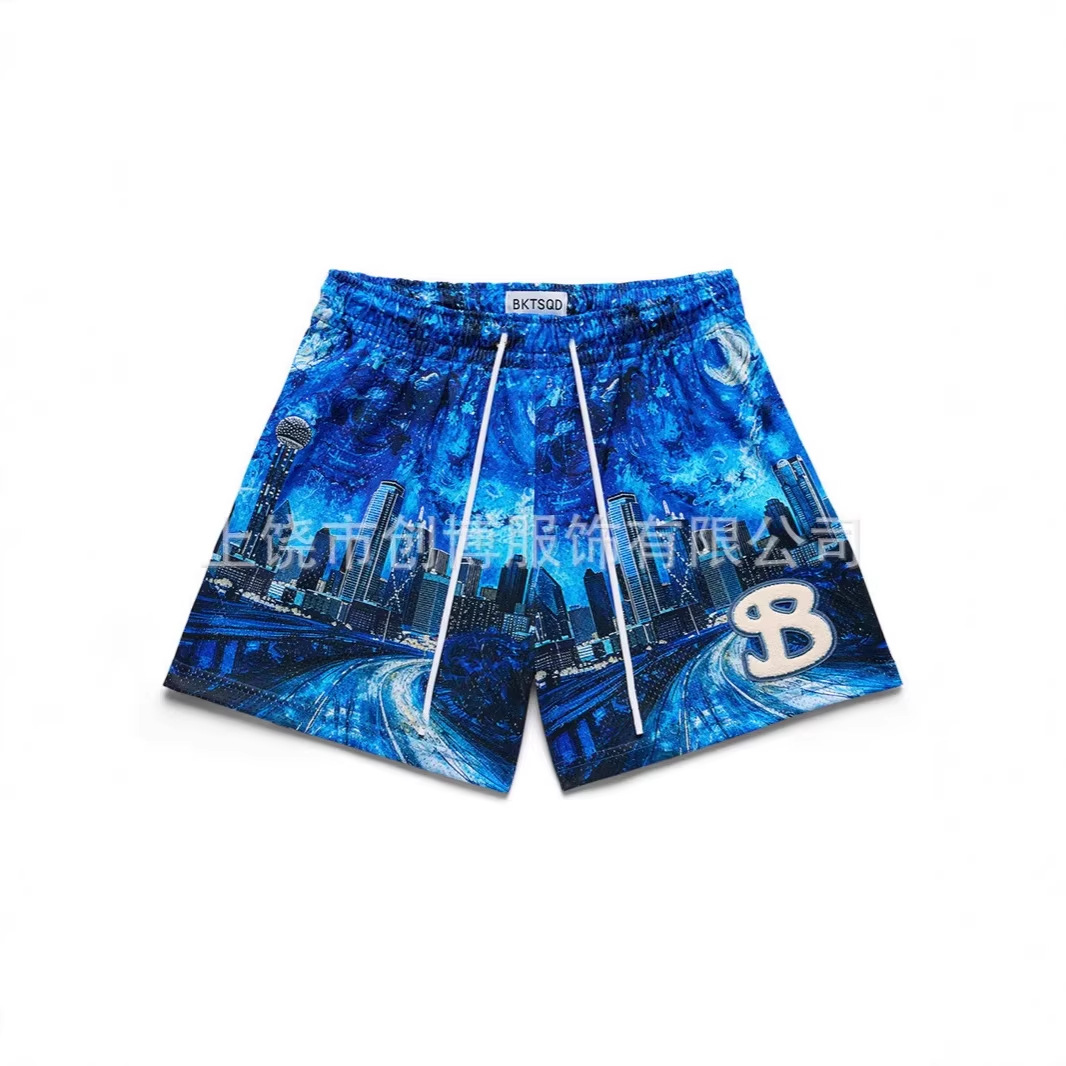 American Trendy Brand Bktssqd Shorts, Sports Basketball Shorts, European and American Fitness Running Casual Pants, Export Quick-Drying Pants