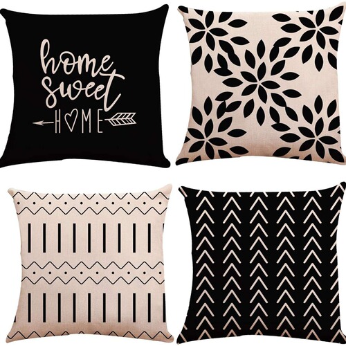 Linen Pillowcases Geometric Style Throw Pillowcases Sofa Cushions Throw Pillows Home Decor Linen Material