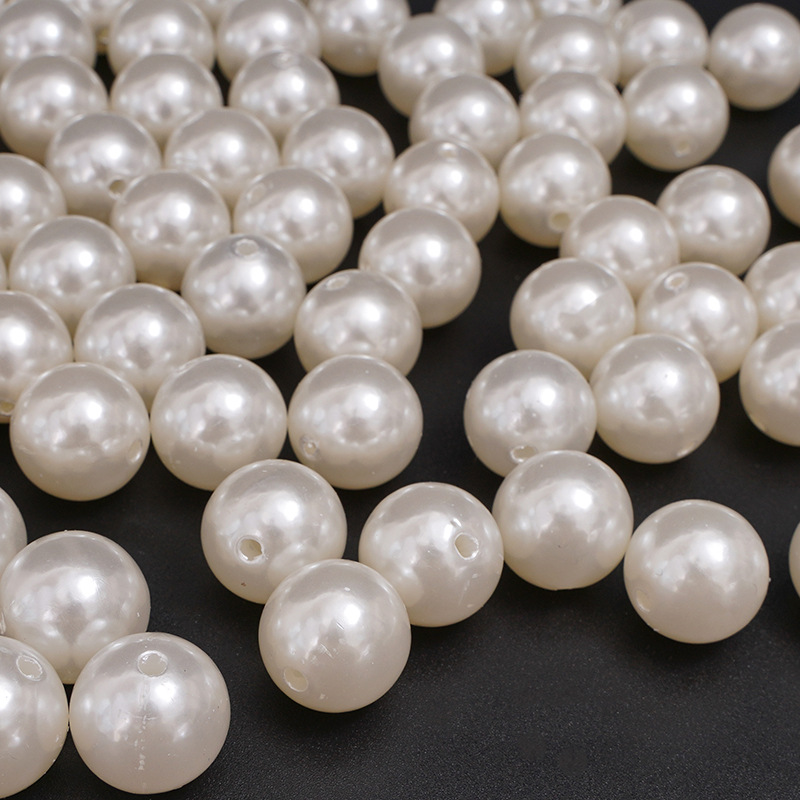 ABS agujero imitación de perlas DIY accesorios de joyería de perlas hechas a mano material de collar de pulseras