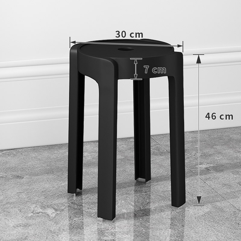 厚みのあるプラスチック製のスツール、家庭用積み重ね可能なダイニングテーブルベンチ、長時間座っても快適な椅子、風車スツール、プラスチック製の丸いスツール|undefined