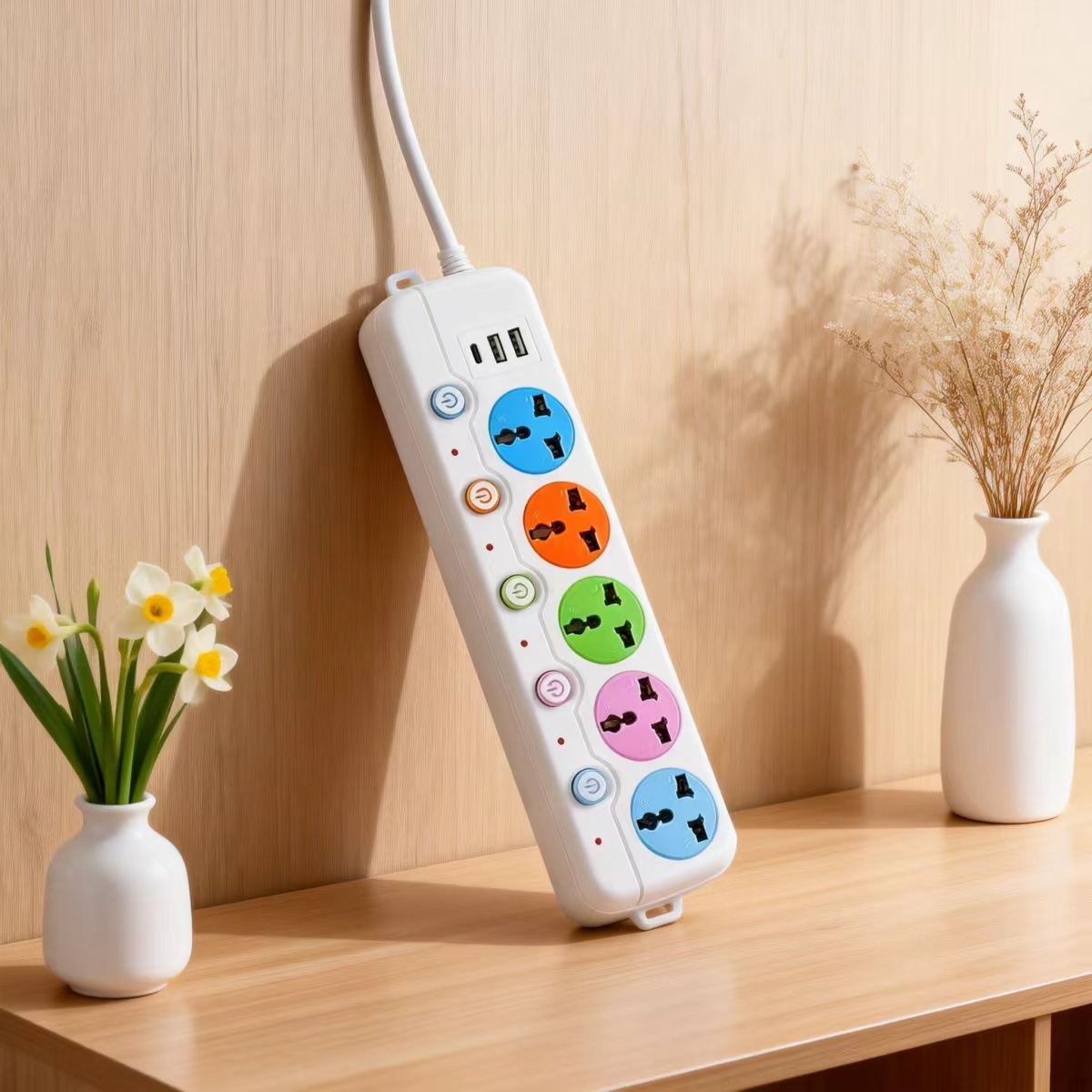 跨境分控万能孔插座 独立开关节能省电 多孔位 排插 厂家直供批发